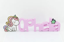 Load image into Gallery viewer, Unicorn Custom 3D Name Sign
