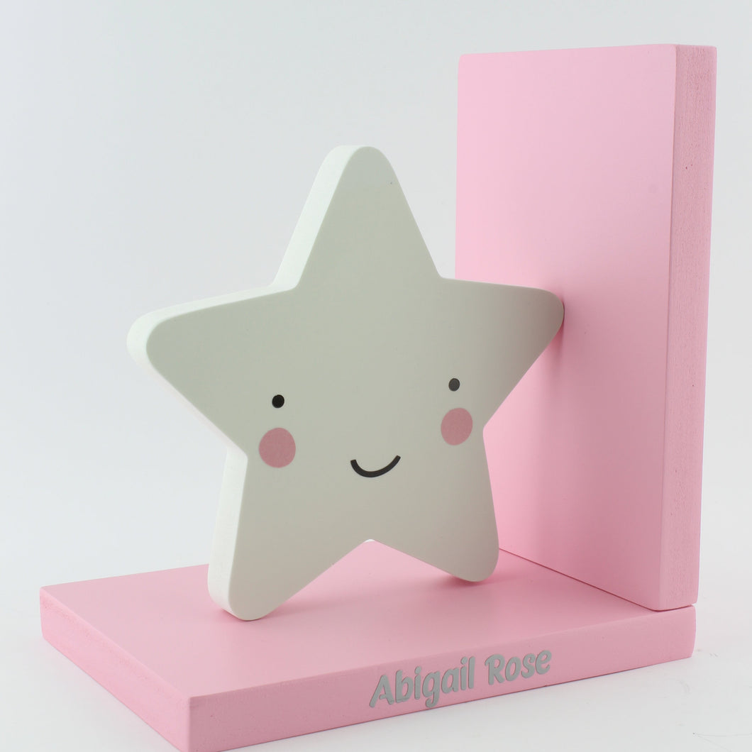 Handmade Personalised Cute Star Kids Bookend