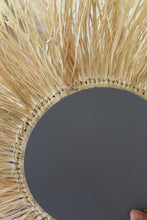 Load image into Gallery viewer, Raffia Lion Head Mirror Wall Decor
