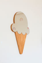 Load image into Gallery viewer, Wooden Icecream Shaped Mirror

