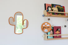 Load image into Gallery viewer, Wooden Cactus Shaped Kids Mirror
