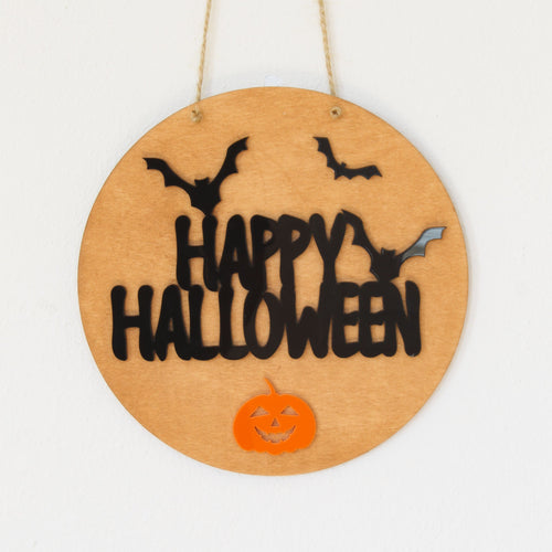 personalised happy halloween sign