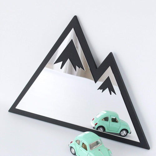 snowy mountain peak kids mirror wall decor