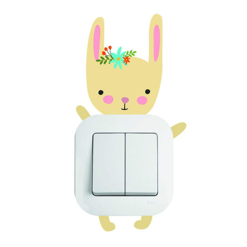 bunny decal light switch surround