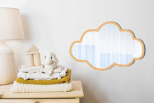 Load image into Gallery viewer, Cloud Shaped Wooden Kids Mirror
