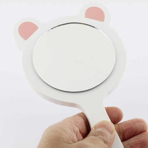 Teddy Bear shaped handheld kids mirror