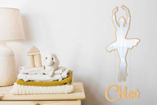 Load image into Gallery viewer, Wooden Ballerina Kids Shatterproof Wall Mirror
