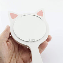 Load image into Gallery viewer, cat head shaped kids handheld mirror
