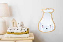 Load image into Gallery viewer, Wooden Cute Pear Shaped Kids Mirror
