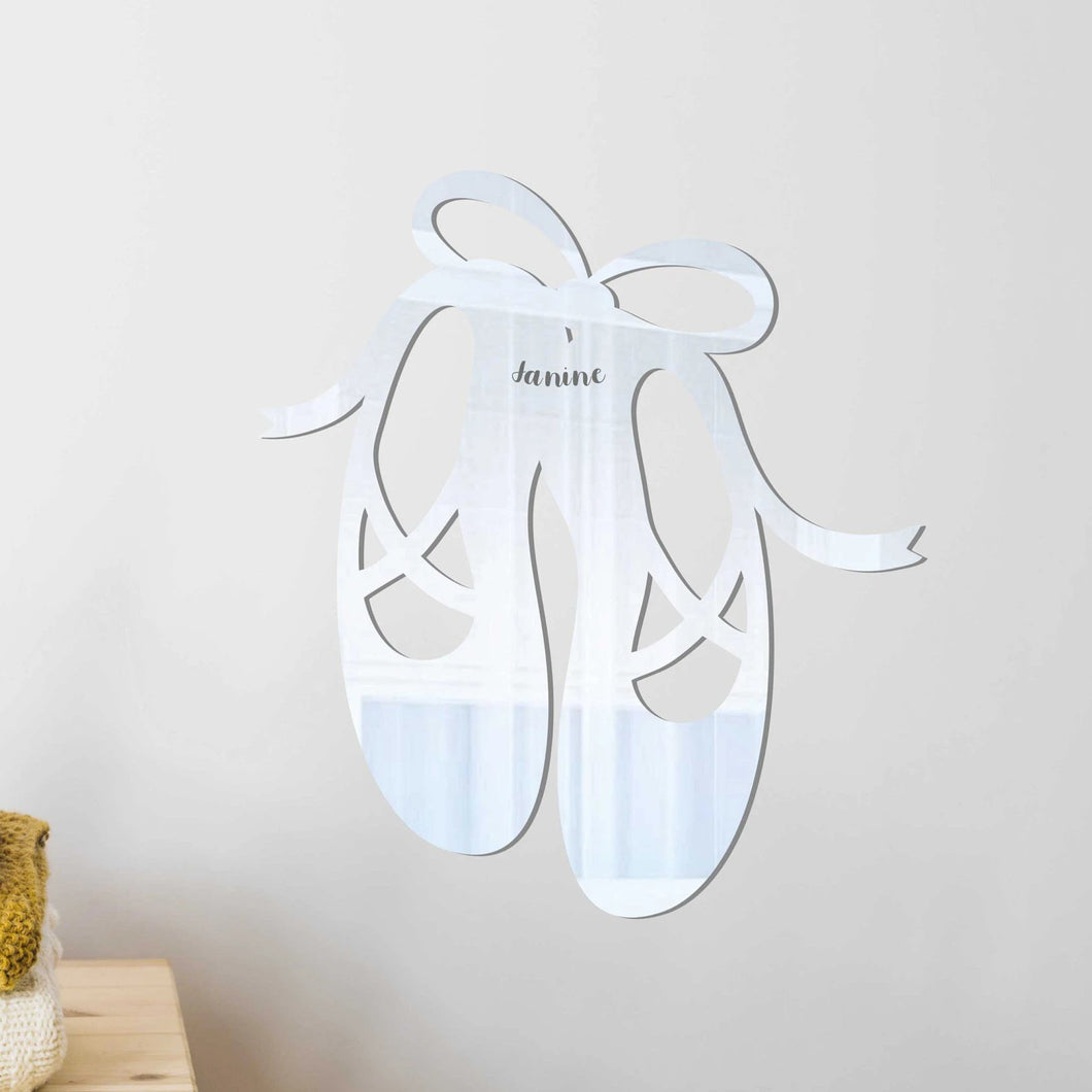 personalised ballet shoes mirror wall decor