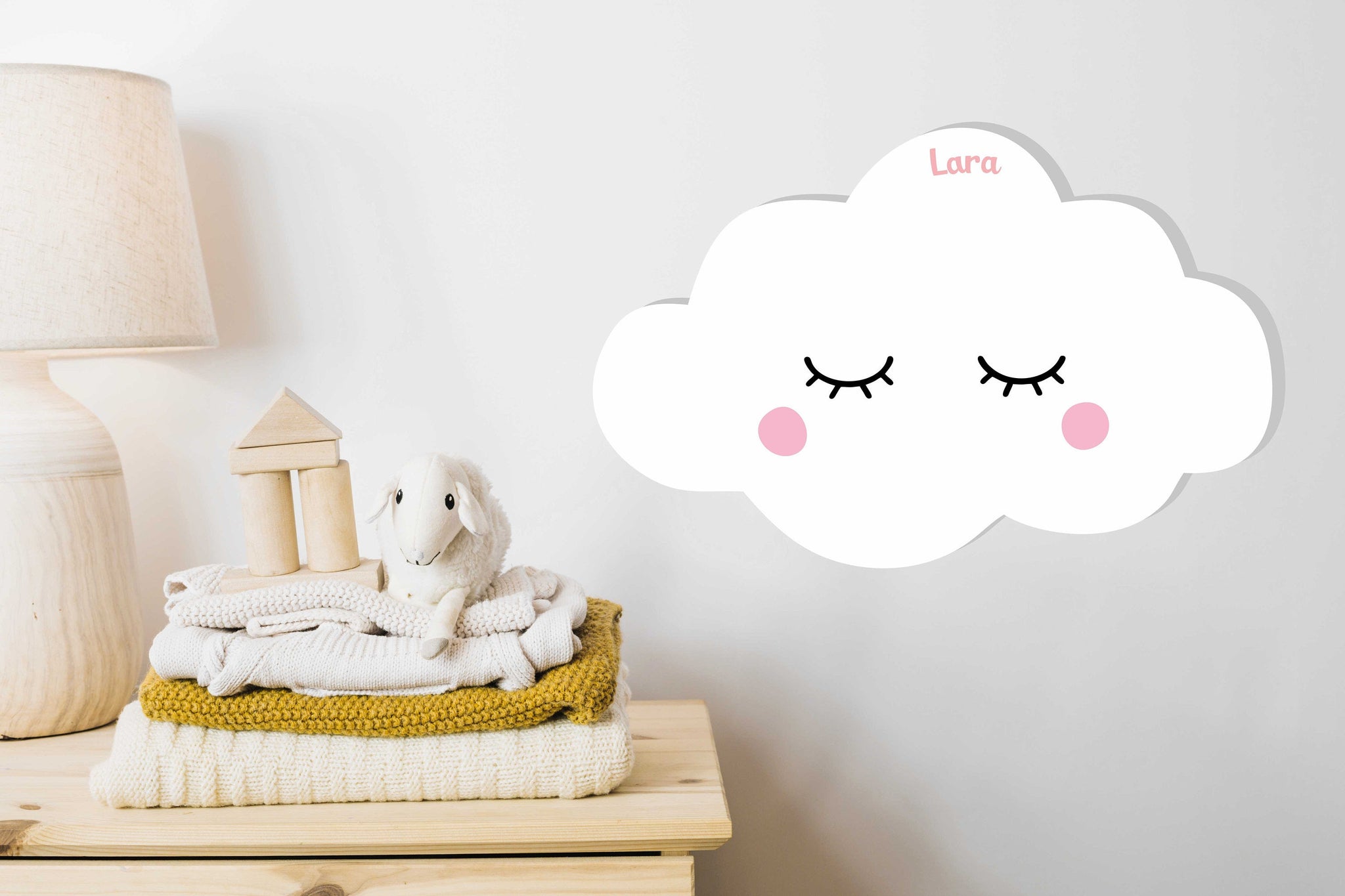 Cute Sleepy Cloud Kids Wall Decor FOXNBUNNY