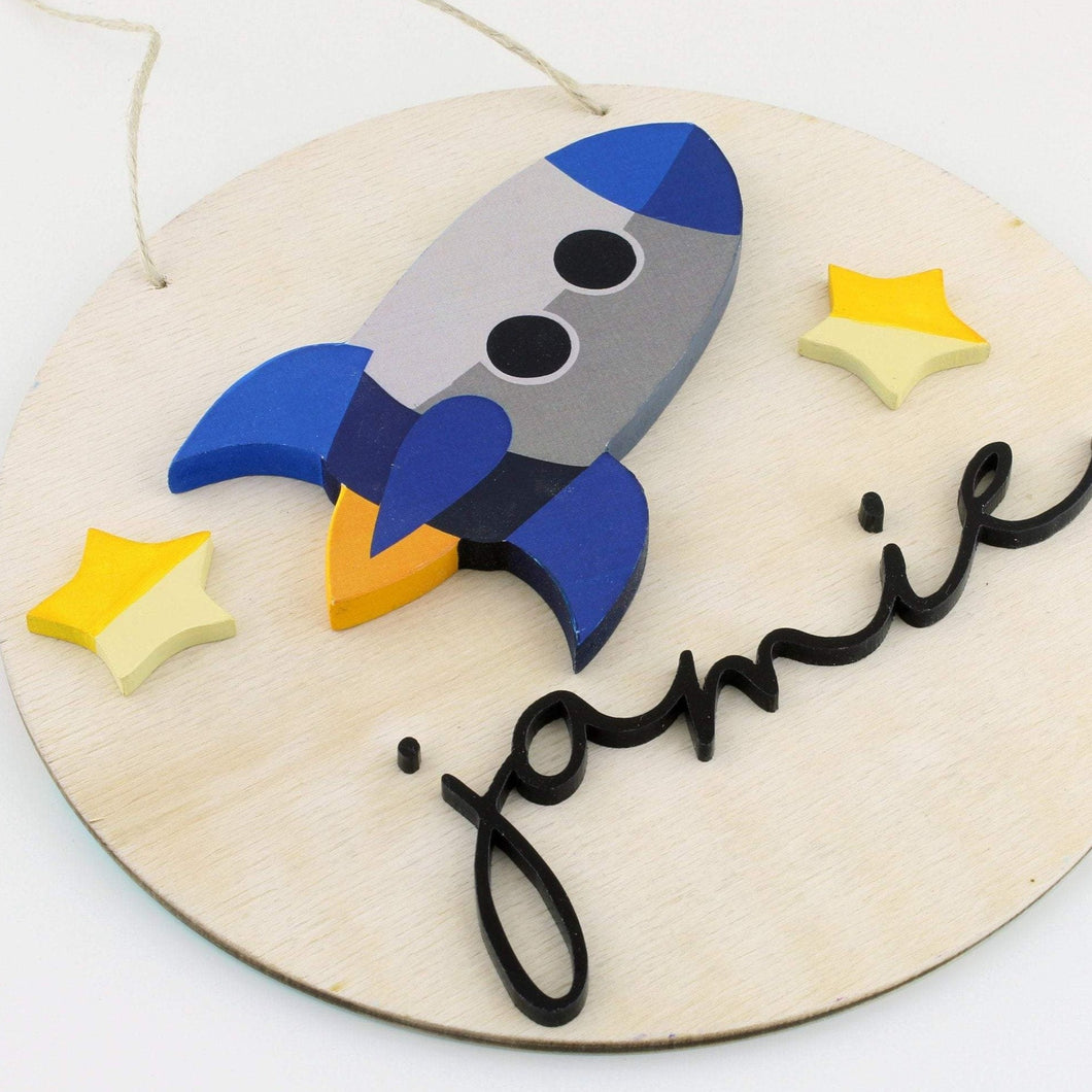 outer space theme kids name sign