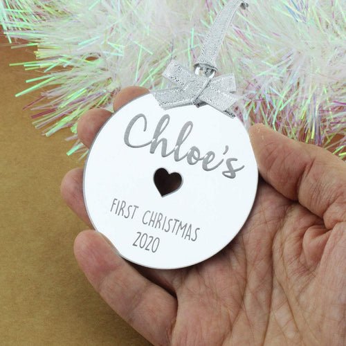 Personalised babies first Christmas Tree Decoration