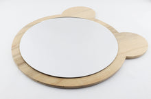 Load image into Gallery viewer, Bear Shaped Wooden Kids Mirror
