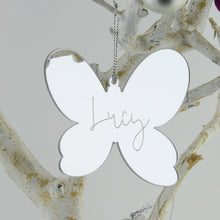 Load image into Gallery viewer, Personalised Butterfly Christmas Tree Decoration
