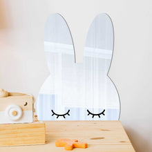 Load image into Gallery viewer, peeking bunny kids mirror
