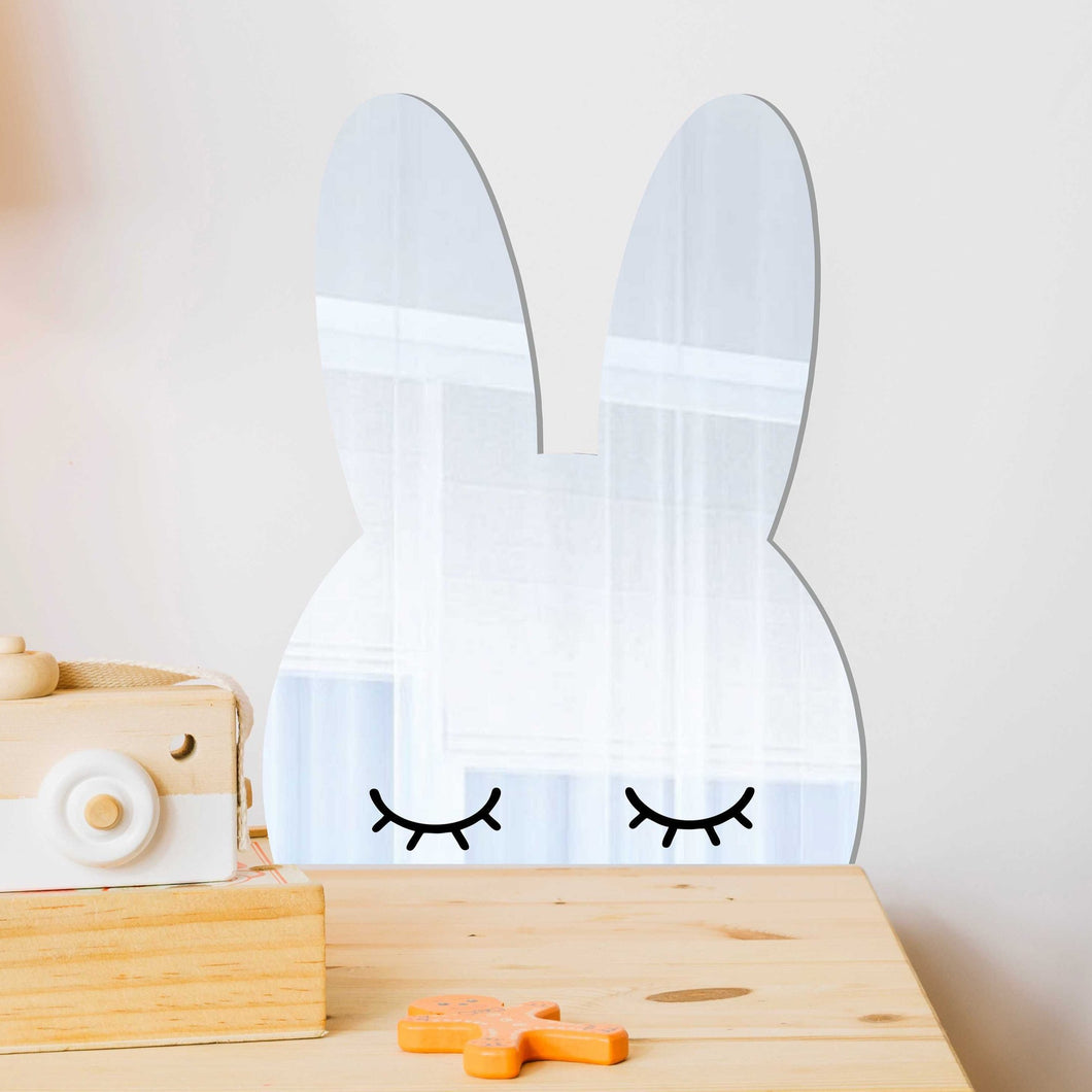 peeking bunny kids mirror