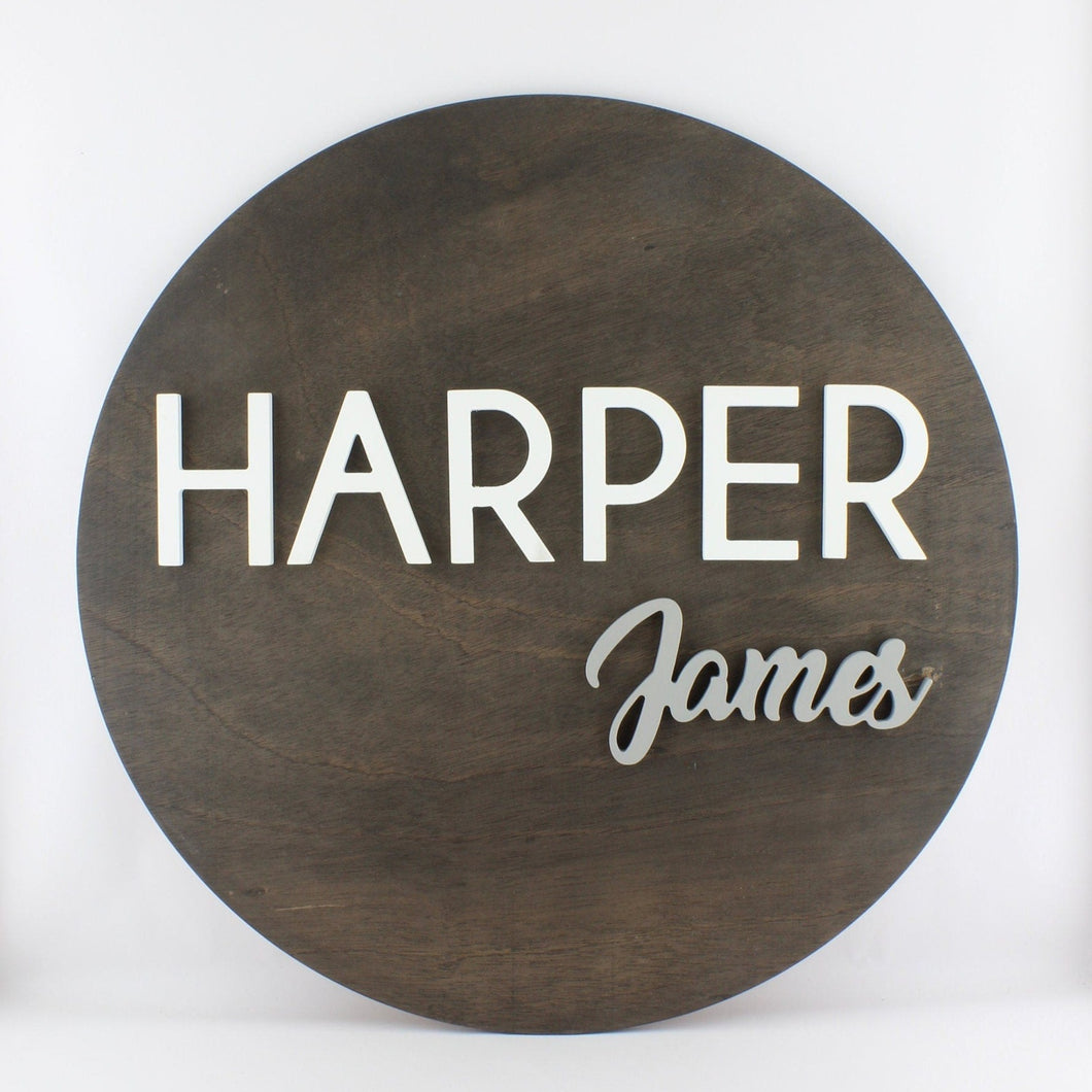 wooden nursery name sign