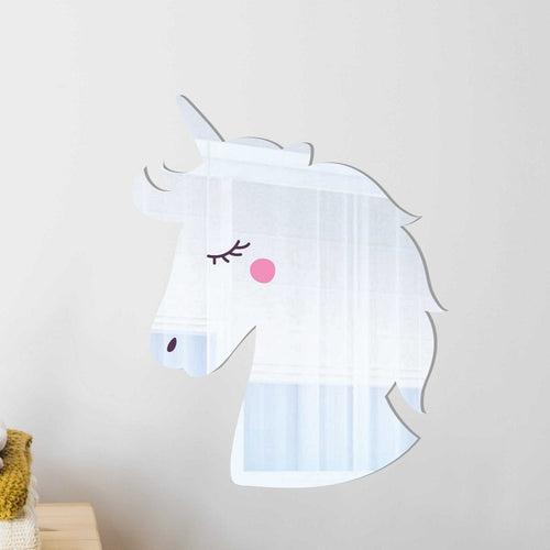 kids unicorn head mirror wall decor